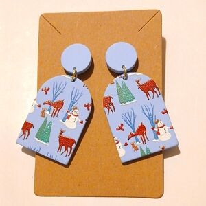 Fashion Jewelry Blue Festive Earrings